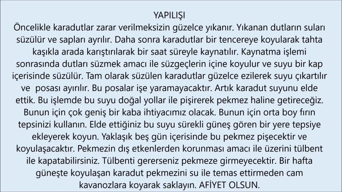 Karadut Pekmezi Tarifi Videosu Karadut Pekmezi Tarifi Videosu