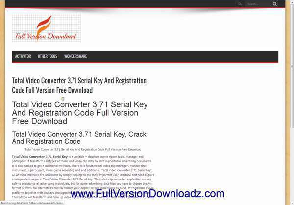 Total Video Converter 3.01 Serial Key Free Download