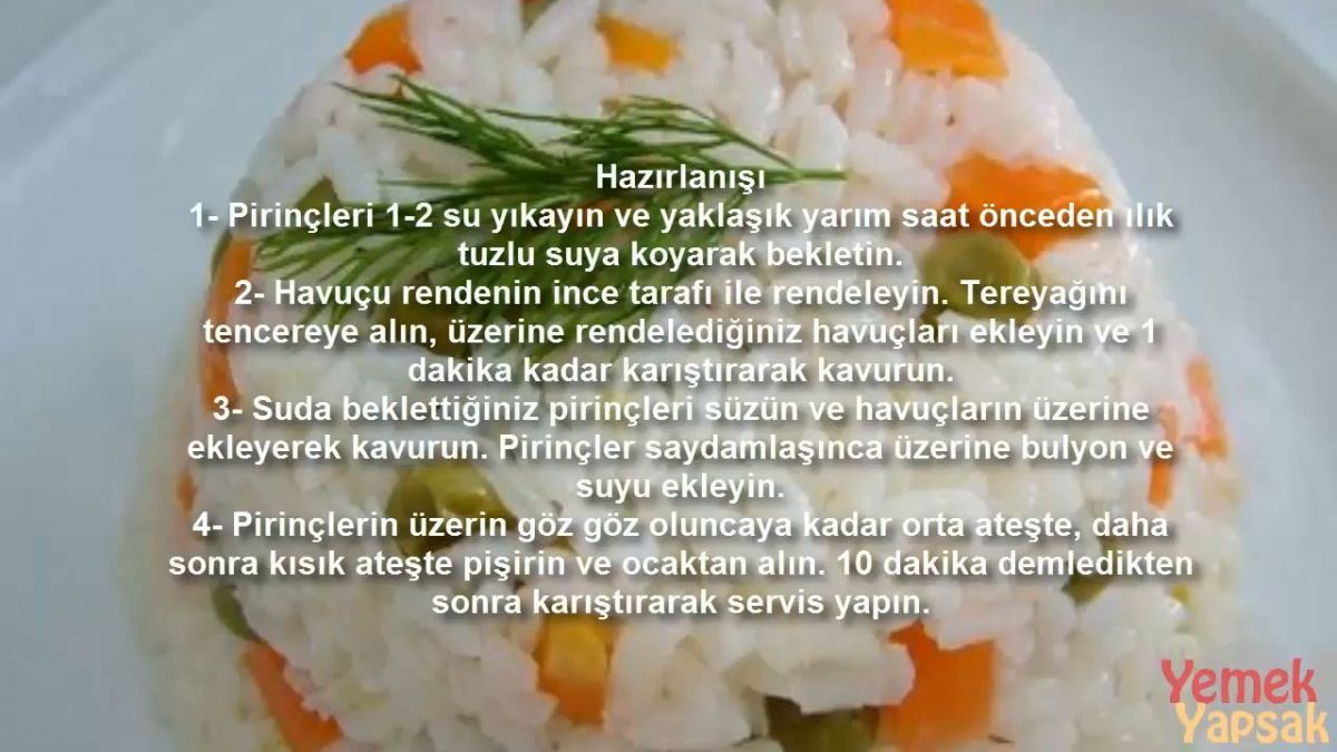 Havuçlu Pilav Nasıl Yapılır Videosu Havuçlu Pilav Nasıl Yapılır Videosu