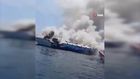 Fethiye'de gezi teknesi alev aldı: 115 kişi denize atladı
