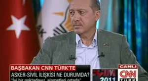 Başbakan Erdoğan Basın Toplantısında Gazeteci Birsen Altaylı ile 