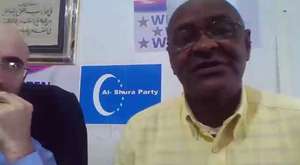 MR MOEGSIEN HARRIS WARD 58 CANDIDATE TALKING WITH PARTY LEADER MEHMET VEFA DAG ABOUT HIS POLITICAL VIEW