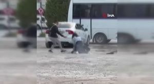 Ehliyetsiz sürücü tersten geldi, trafik polisini böyle ezdi
