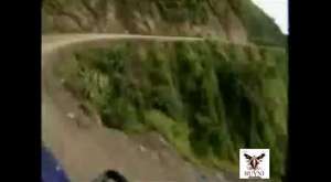 Graphic content Truck falls off cliff due to land slide