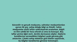 sahtekar medyumlar
