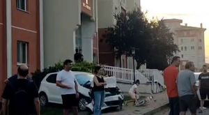 Edirne'de 2 Kişinin Yaralandığı Kaza Kamerada