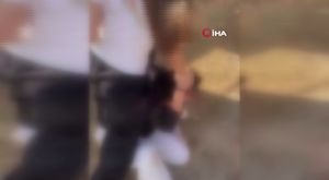 İki aile arasında çıkan taşlı, sopalı kavga kamerada