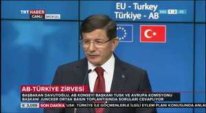 Davutoğlu-Tusk-Juncker Ortak Basın Toplantısı 