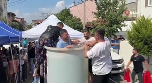 Bursa'da tekstil fabrikasındaki patlama anı kamerada