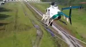 Enerji İletim Hattı Üzerine Helikopter ile Personel Transferi- Elektriksel.com 