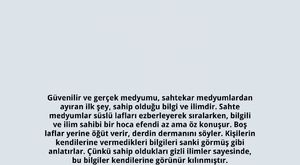 sahte medyum olcay