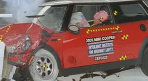 2002 Mini Cooper moderate overlap test