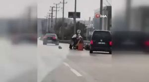 İftar saati sürücüler birbirine girdi