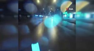 Bursa'da aniden yola çıkan cip motosikletle böyle çarpıştı