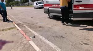 Aracın çarptığı genç kız yaralandı...Kaza anı kamerada