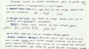 Arapça-1  07.-08. ve 09. Ünite Erol Balcı Paylaşımı Ders Notları
