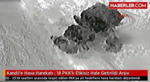 PKK`lı Teröristlerin Kandil Kampı TÜRK Jetleri Öncesi ve Sonrası 