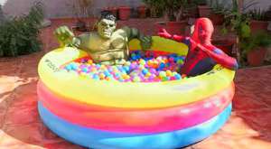 Spiderman And Hulk Dancing in a Pool - Funny Superhero Movie in Real Life - YouTube