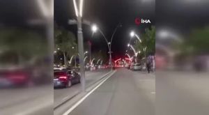 Bursa'da kürekli yumruklu kavga kamerada