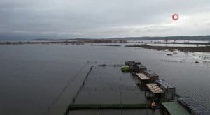 Bursa’daki yangın havadan görüntülendi