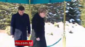 Almanya Başbakanı Merkel Ankara`da resmi törenle karşıladı 