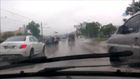 Yağmurda Kontrolden Çıkan Minibüs Direğe Böyle Çarptı