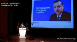 Başbakan Recep Tayyip Erdoğan'a Fahri Doktora Tevdî Töreni
