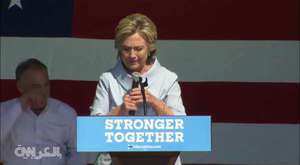Clinton during coughing fit: 'Every time I think about Trump I get allergic