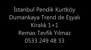 İstanbul Pendik Kurtköy Dumankaya Trend de  Havuzlu Güvenlikli Site İçinde Eşyalı Kiralık 1+1 Daire