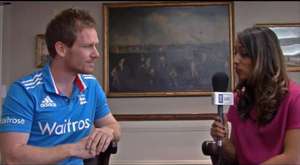Isa Guha meets England cricket star Eoin Morgan - ICC Global Events Newsletter