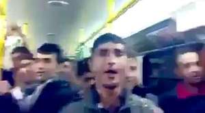 Terör Örgütü yandaşı bir grup metrobüste PKK lehine sloganlar attı