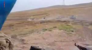 VİDEO  Cerablus'a giden TSK tanklarının vurulma görüntüleri