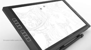 XP-Pen 22E Pro Tableta Digital de Dibujo Gráfico HD IPS Monitor con Teclas Express y Soporte Ajustable