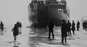 1922 yılında İsveç'te buz kırıcı gemi