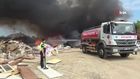 Geri dönüşüm tesisinde yangın paniği