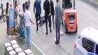 TERS YÖNDEN GELEN FORKLİFT BABA VE ÇOCUKLARINA ÇARPTI