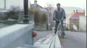 Funny Bicycle Fall on a bridge!
