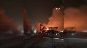 İş merkezinin yanmadan önceki görüntüleri ortaya çıktı