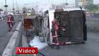 İstanbul’da metrobüs devrildi 10 yaralı
