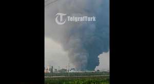 Tarsus İzocam Fabrikasında Yangın Video