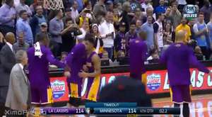 December 9, 2015 - Lakers vs. Timberwolves - D`Angelo Russell Ties The Game To Send It To Overtime 