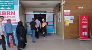 Bursa'da hastanede hastalar arasında sıra kavgası kamerada
